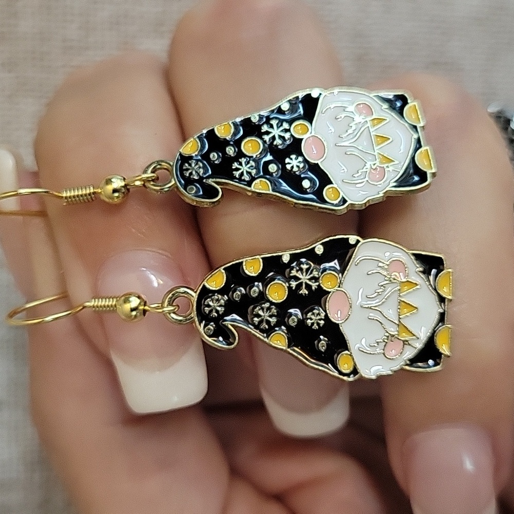 NEW YEAR WINTER SOLSTICE GNOME EARRINGS
